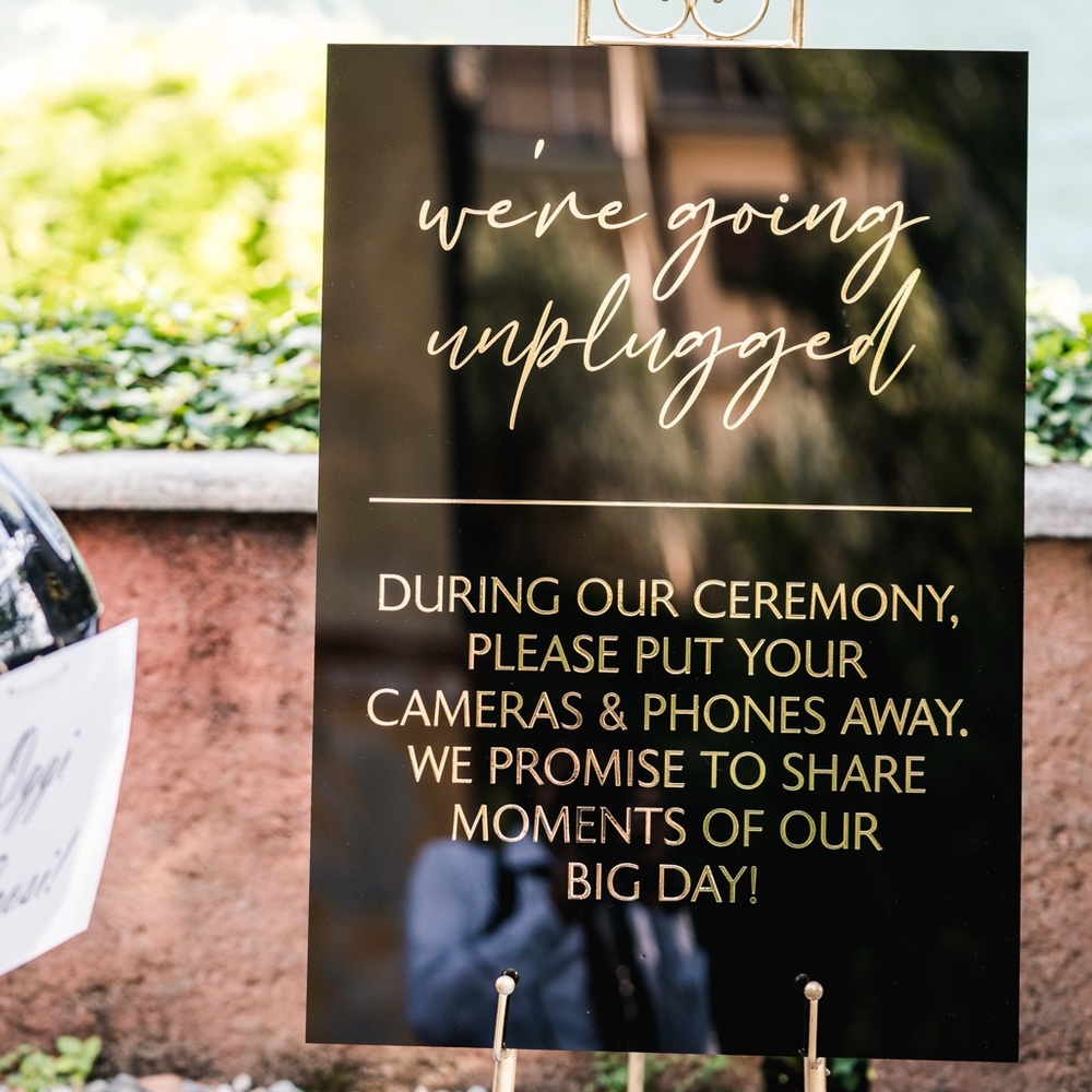 Unplugged Wedding Sign